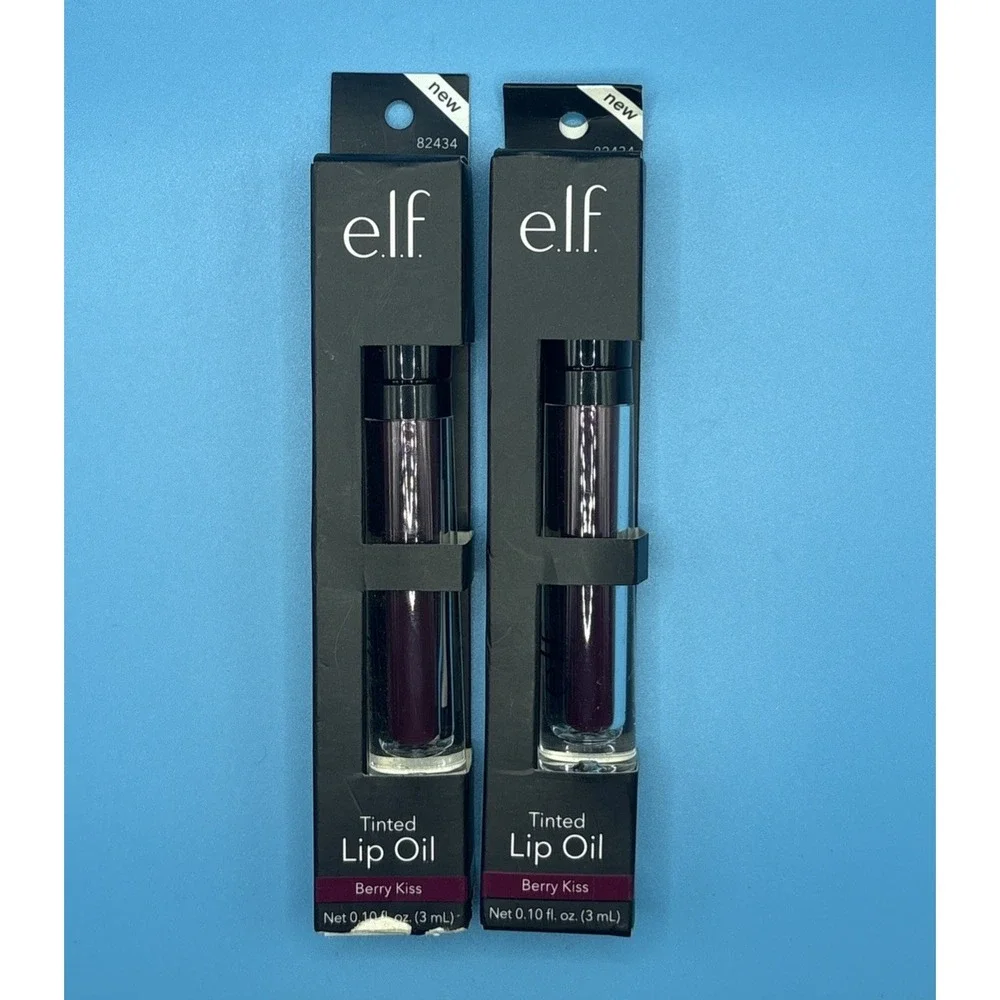E.L.F. Cosmetics Tinted Lip Oil Berry Kiss New 2 Pack New In Box